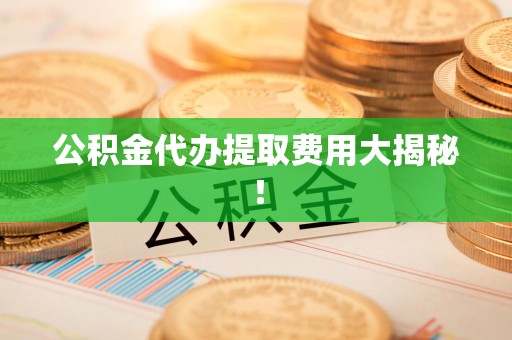 临泉公积金代办提取费用大揭秘！
